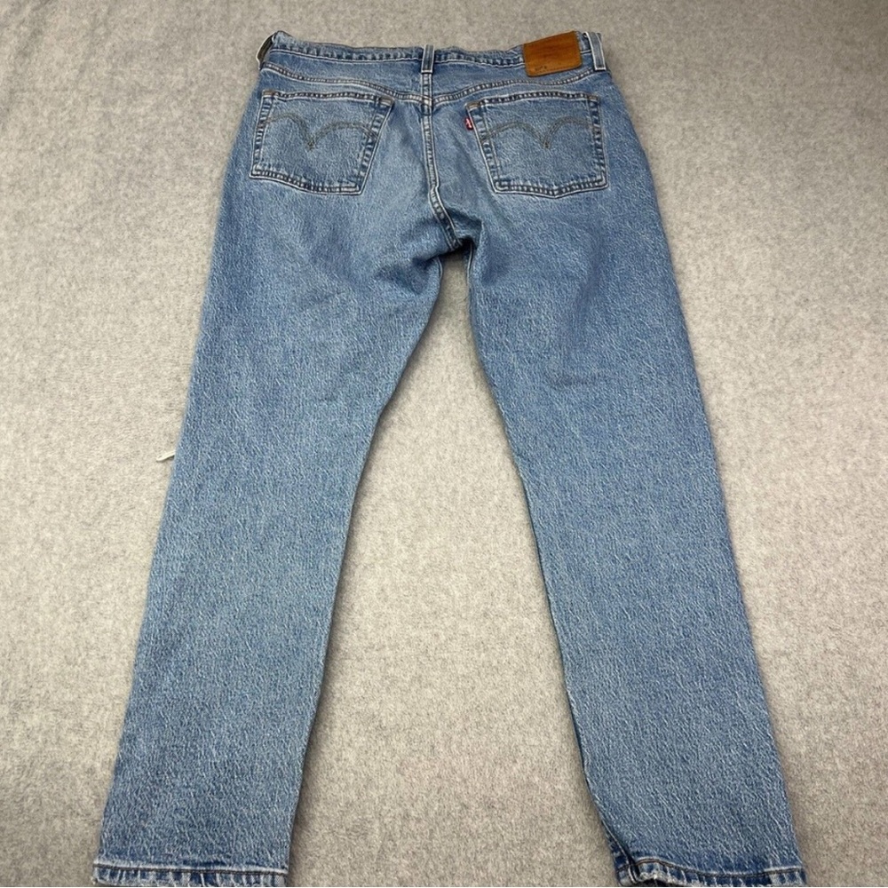 Levi's Jeans 501 S Big E Women's 32X26.5 Button Fly Skinny Stretch Blue Denim